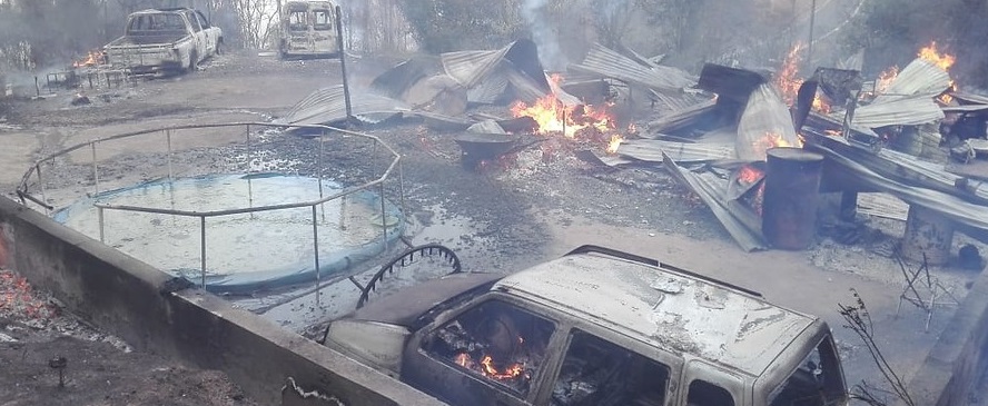 Vecinos alertan que sequía afecta el combate de incendios forestales en Santa Juana: 