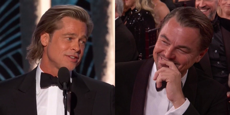 Golden Globes: Brad Pitt y su broma a Leo DiCaprio sobre Titanic que sacó carcajadas en su discurso