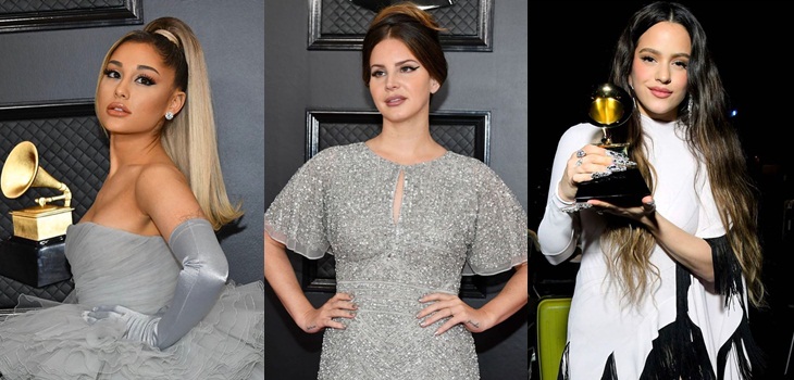 Ariana Grande a lo 'Cenicienta' y Rosalía con tres diseños: los looks más comentados de los Grammy
