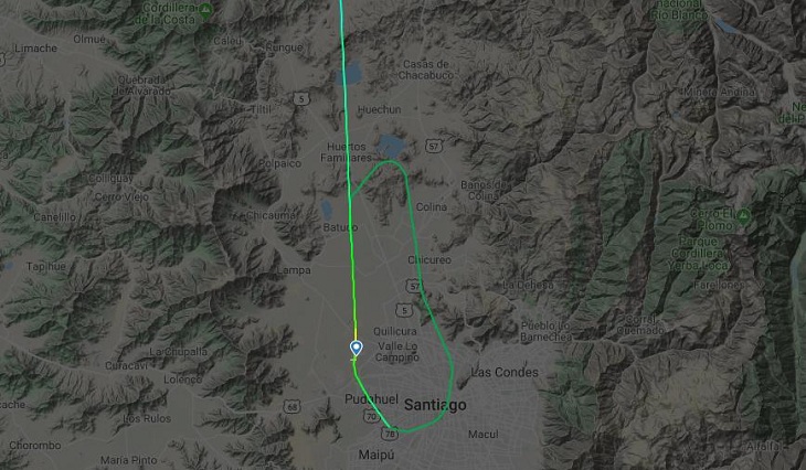 avion vuelo santiago