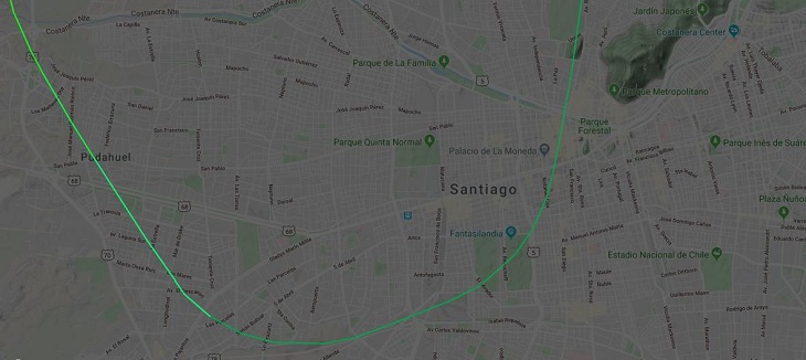 avion vuelo bajo santiago