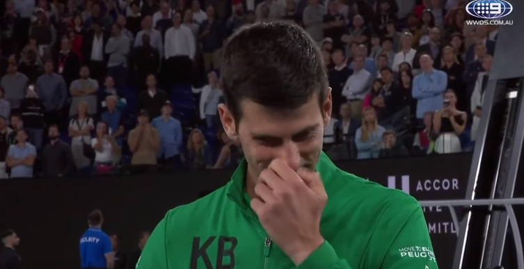 La pregunta sobre Kobe Bryant que descolocó a Novak Djokovic: se quebró en plena entrevista