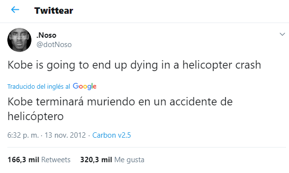 Viralizan misterioso tuit que predijo la muerte de Kobe Bryant: revelan modus operandi