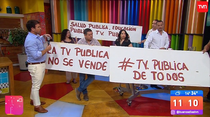 Trabajadores de TVN irrumpieron en vivo en 'Buenos Días a Todos': exigieron renuncia del directorio