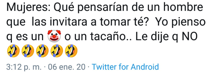 Este comentario sobre una invitación generó debate en Twitter