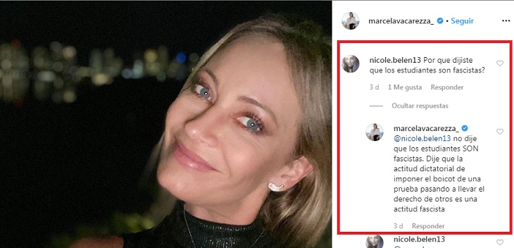 marcela vacarezza dichos aces fascistas