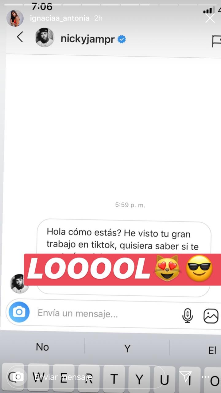 Nicky Jam le había enviado un mensaje