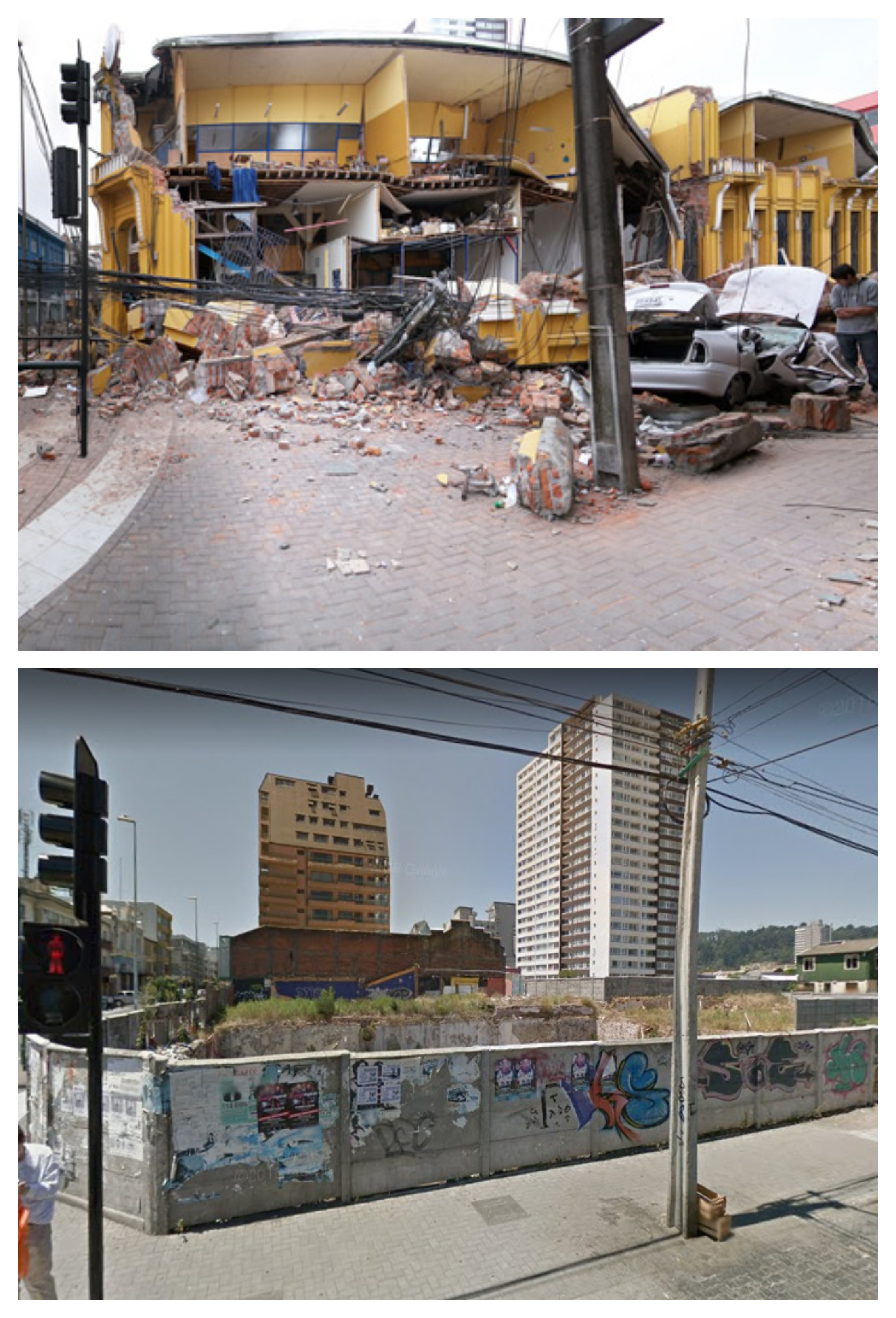 Foto 2010: Eduardo Muñoz | Foto 2020: Google Maps