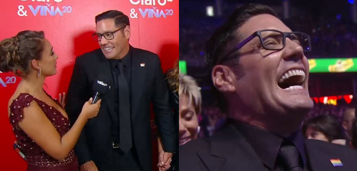 Pancho Saavedra y su reacción al enterarse que su efusiva risa se escuchó en la transmisión de Viña