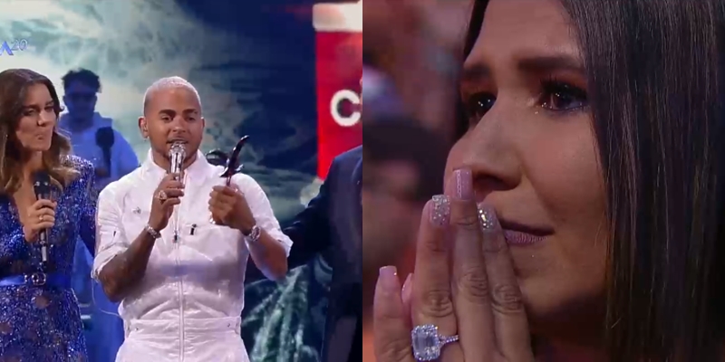 Esposa de Ozuna protagonizó emotivo momento en Viña luego que artista recibiera Gaviota de Plata