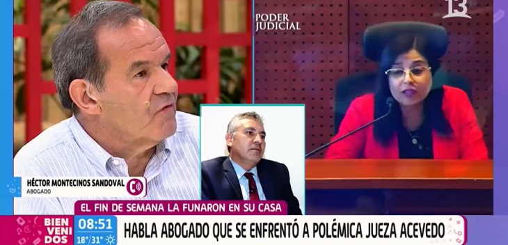Abogado criticó en vivo defensa de Allamand a jueza Acevedo en Bienvenidos: 