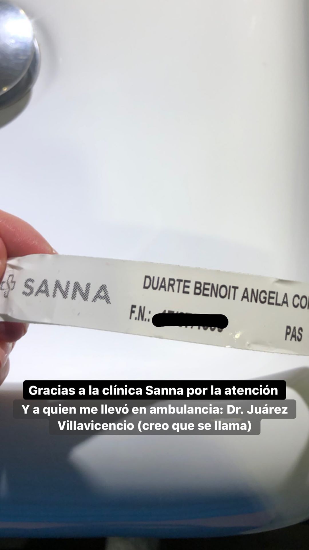 Angela Duarte sufrió accidente en Perú