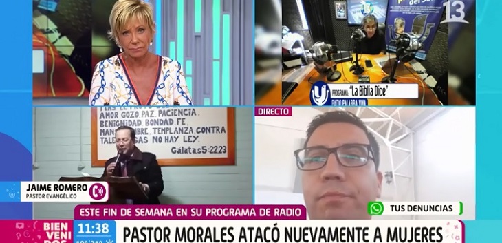 La tensa discusión entre Raquel Argandoña y pastor evangélico en 'Bienvenidos': 