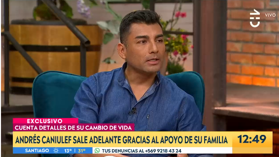 Andrés Caniulef se sinceró en CHV sobre su adicción a las drogas