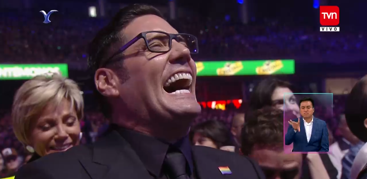 Risa de Pancho Saavedra durante rutina de Kramer en Viña 2020 se robó la atención de televidentes