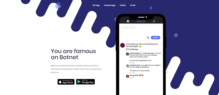 Botnet: la aplicación que te hará sentir igual que un famoso en tus redes sociales