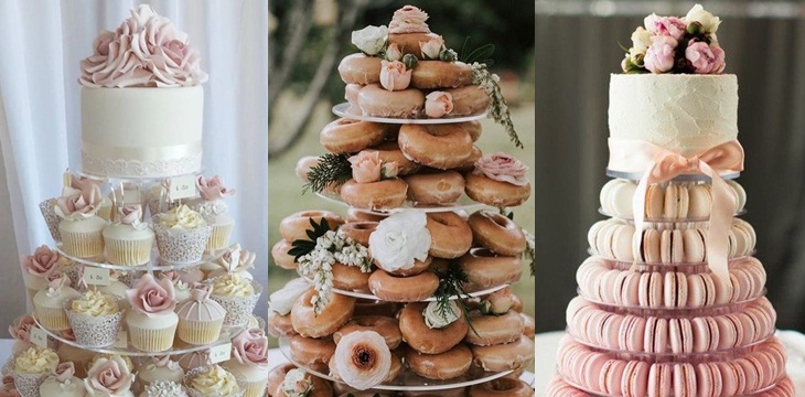 De quesos a cupcakes: las atractivas y modernas tortas de boda que se han convertido en tendencia