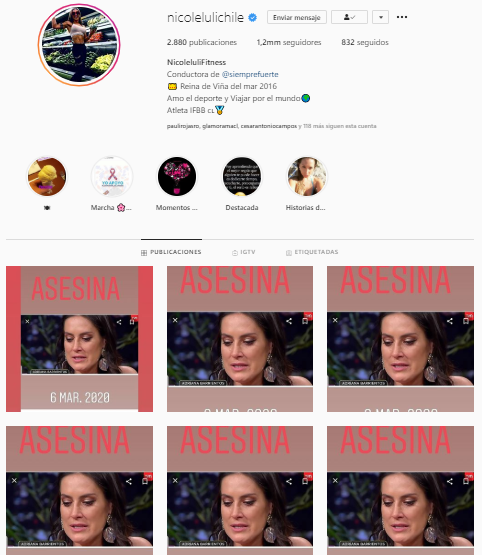 Captura Instagram Nicole Moreno