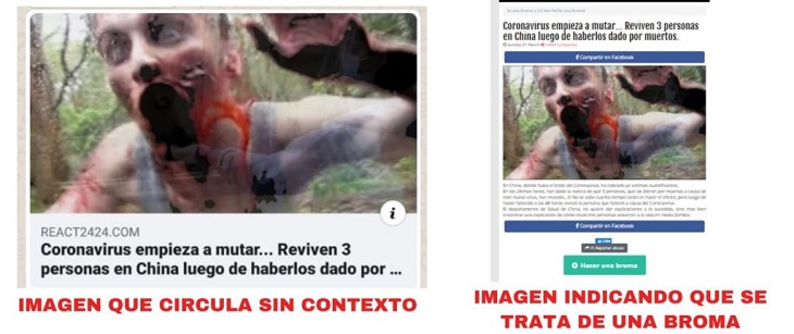 fake news y aclaracion coronavirus