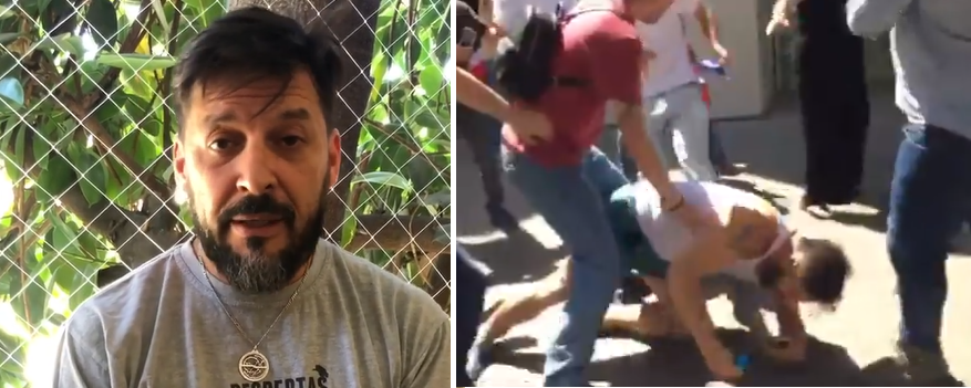 Imágenes muestran cómo fue agredido Rafael Cavada en marcha del Rechazo