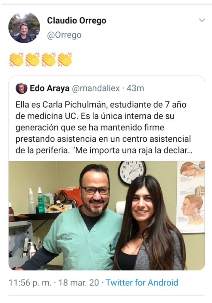 claudio orrego cayó en broma en twitter