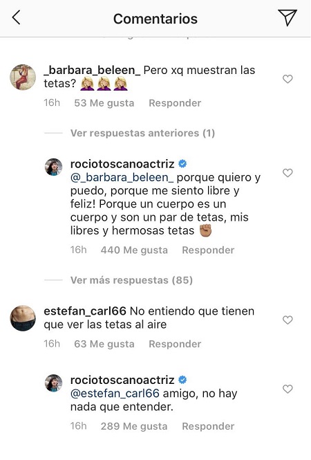 críticas a rocío toscano