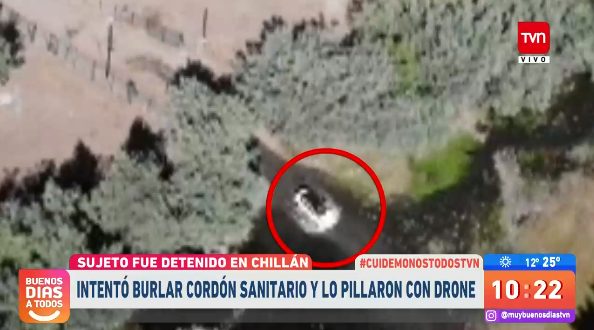 hombre intentó eludir cordón sanitario