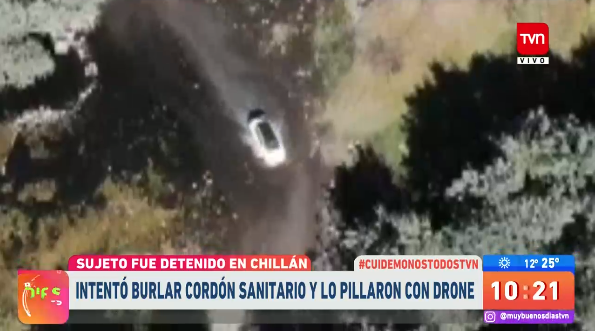 hombre intentó eludir cordón sanitario