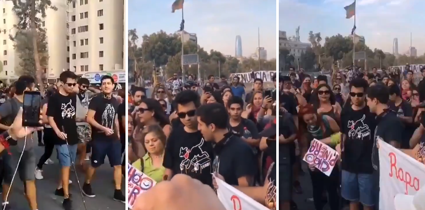 Gustavo Gatica volvió a manifestarse en Plaza Baquedano: lo recibieron con emoción y entre aplausos