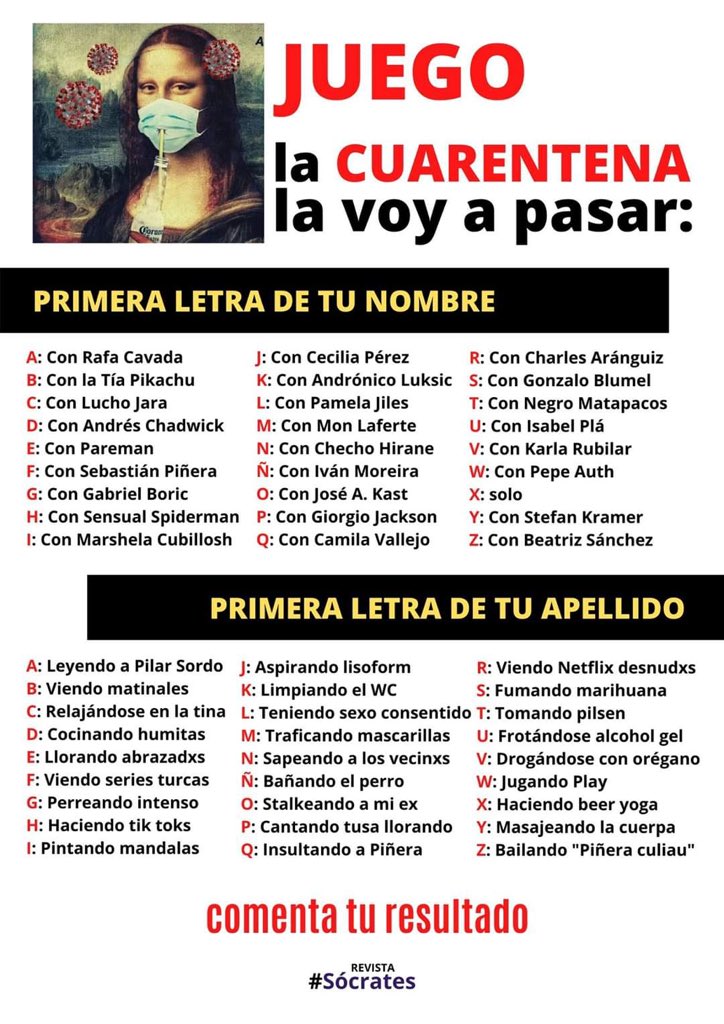 juego de la cuarentena