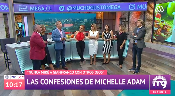 Michelle Adam debutó en el Mucho Gusto enviando especial dedicatoria a Gianfranco Marcone
