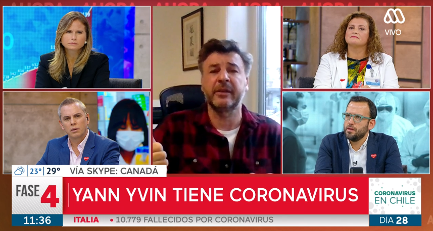 Yann Yvin tiene coronavirus