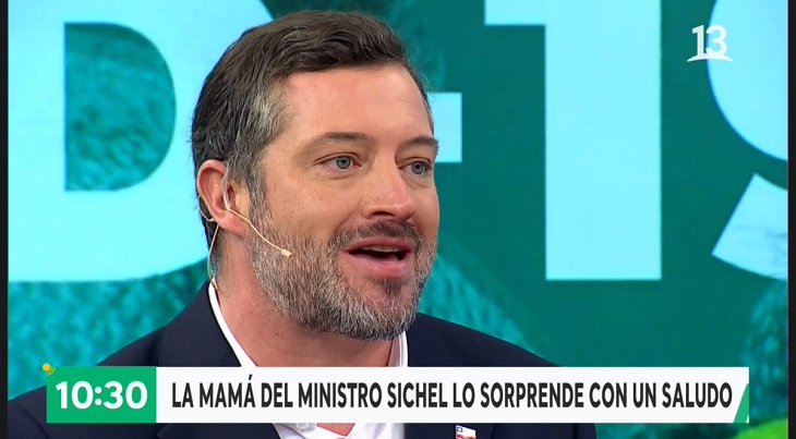 El quiebre del ministro Sichel en Bienvenidos: su madre le envió un particular saludo