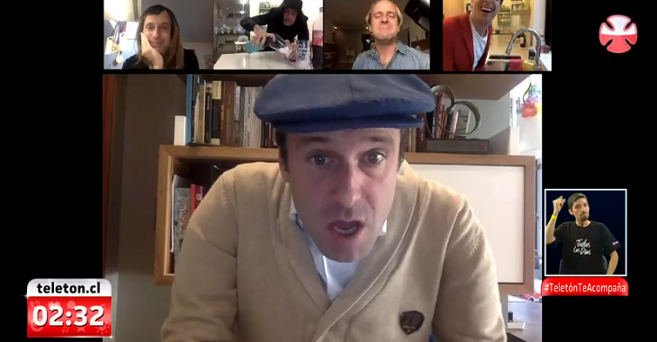 Incluyó a sus hijos y Paloma: la divertida rutina por zoom de Stefan Kramer en la Teletón