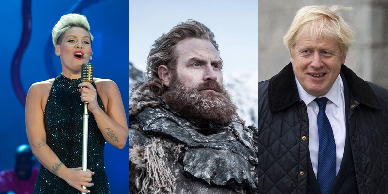 Pink, Kristofer Hivju y Boris Johnson: los famosos del arte, política y deporte que tienen COVID-19