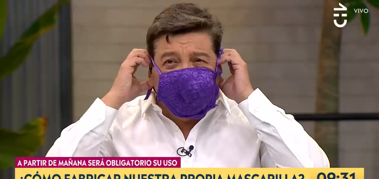 JC Rodríguez replicó tutoriales de mascarillas y lúdico momento fue celebrado por televidentes
