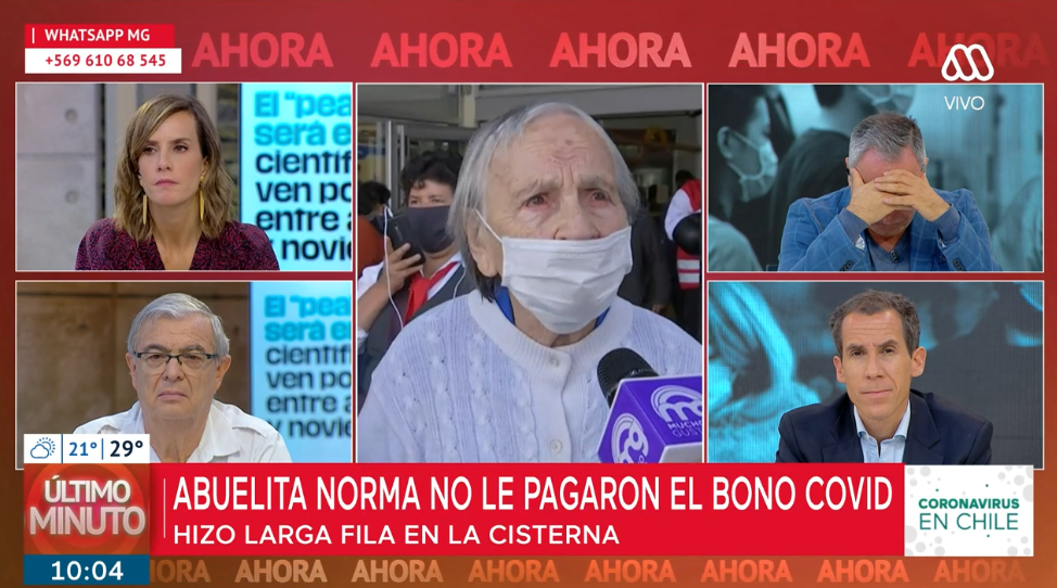 Indignación en redes por señora de 90 años que no podía cobrar su pensión