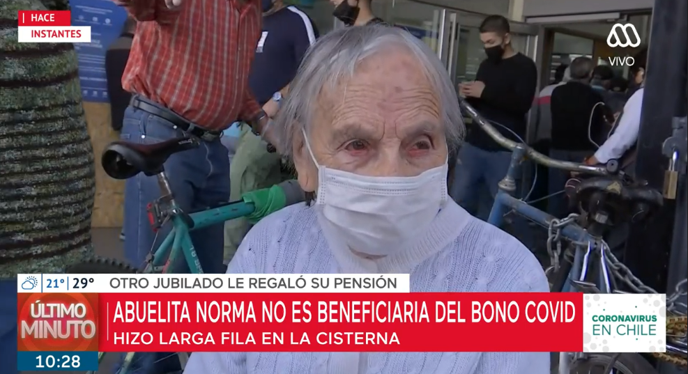 Conmovedor gesto con mujer de 90 años que no pudo cobrar bono COVID emocionó a panel del Mucho Gusto