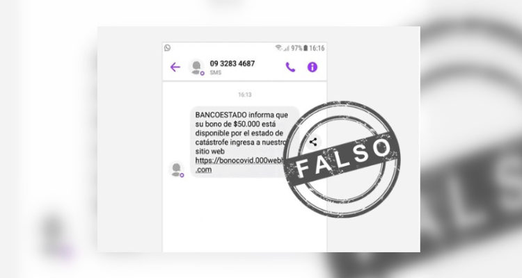 BancoEstado advierte de 2 mensajes falsos que circulan sobre bono: buscan robar datos de clientes
