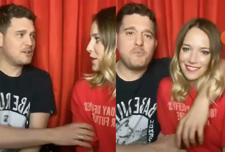 Michael Bublé es acusado de agredir a su esposa Luisana Lopilato en plena transmisión de Instagram