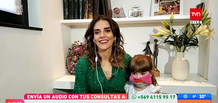 Mari Godoy mostró mascarilla casera de su hija Jacinta y sacó aplausos: Nacho Gutiérrez lanzó broma