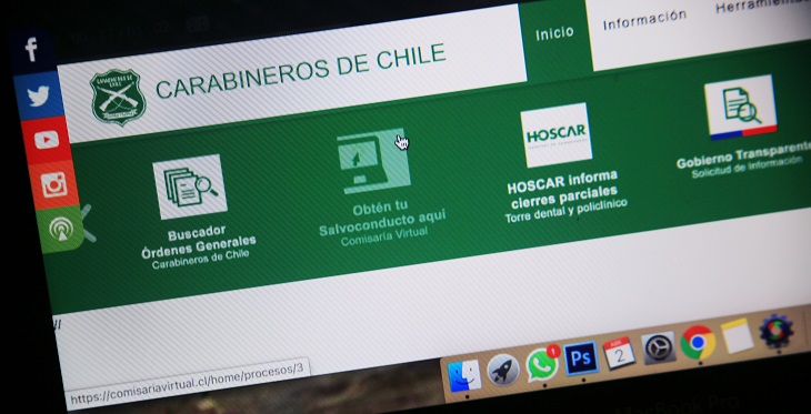 Carabineros ha entregado a través de Comisaría Virtual más de 350 millones de permisos