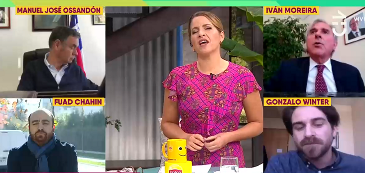 Monserrat Álvarez frenó a senador Moreira tras constantes interrupciones en matinal de CHV