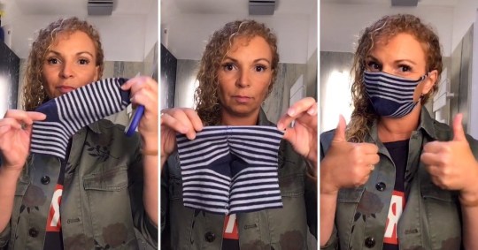 Aprende a confeccionar una sencilla mascarilla en casa: solo necesitas un calcetín