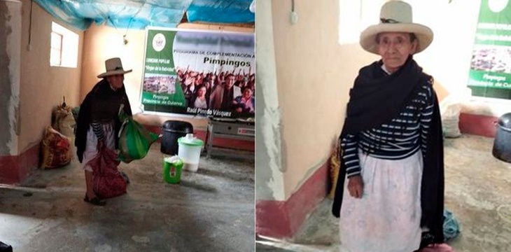 El bello gesto de una anciana en Perú: caminó kilómetros para entregar alimentos a comedor popular