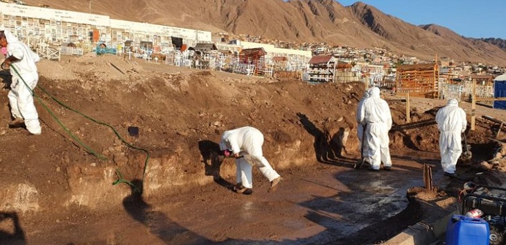 COVID-19: municipio de Antofagasta inicia construcción de más de 90 nichos en el cementerio general