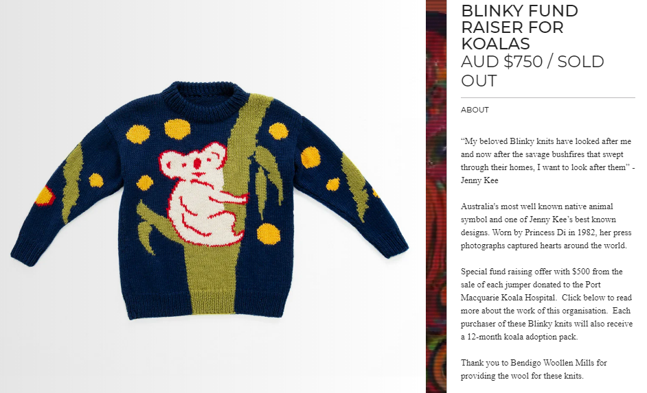 chaleco de Lady Di diseñado por Jenny Kee