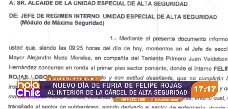 documento felipe rojas carcel