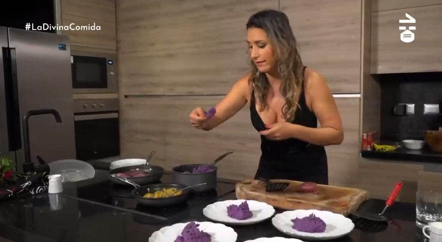 El exótico ingrediente que Fran Ayala utilizó en 'La Divina Comida' para que su puré quedara morado