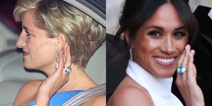 Anillo aguamarina Meghan Markle